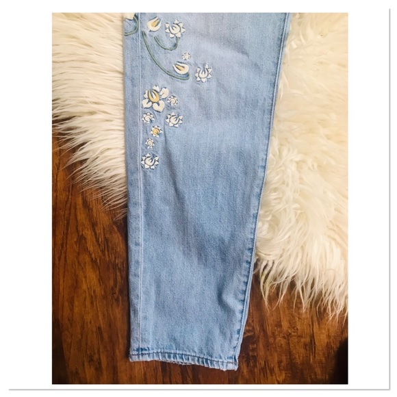 Madewell The Perfect Vintage Jeans Embroidered Light Wash Hi Rise Size 28 - Picture 5 of 16